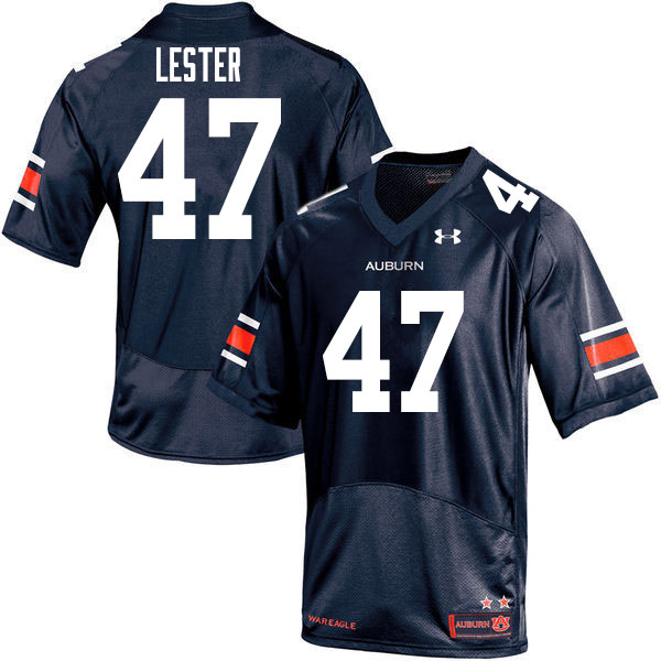 Men #47 Barton Lester Auburn Tigers College Football Jerseys Sale-Navy